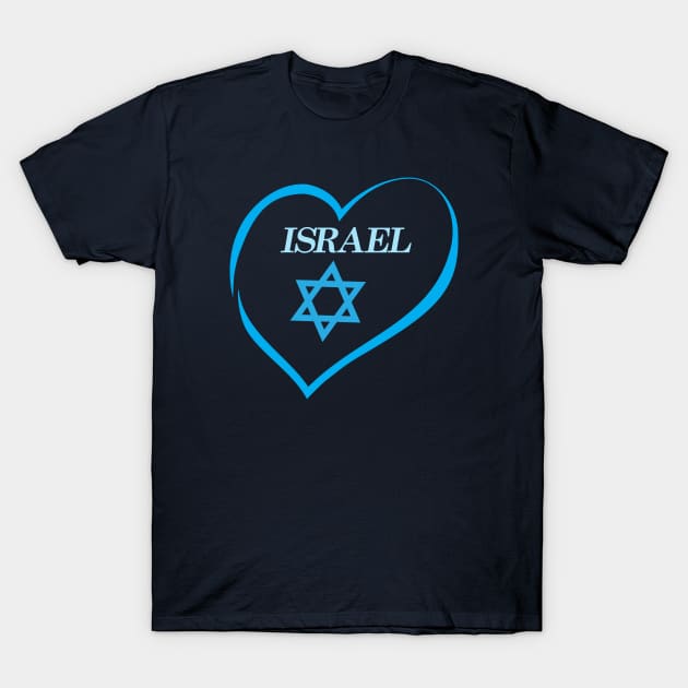 Happy Israel Independence Day Blue Star of David T-Shirt by sofiartmedia